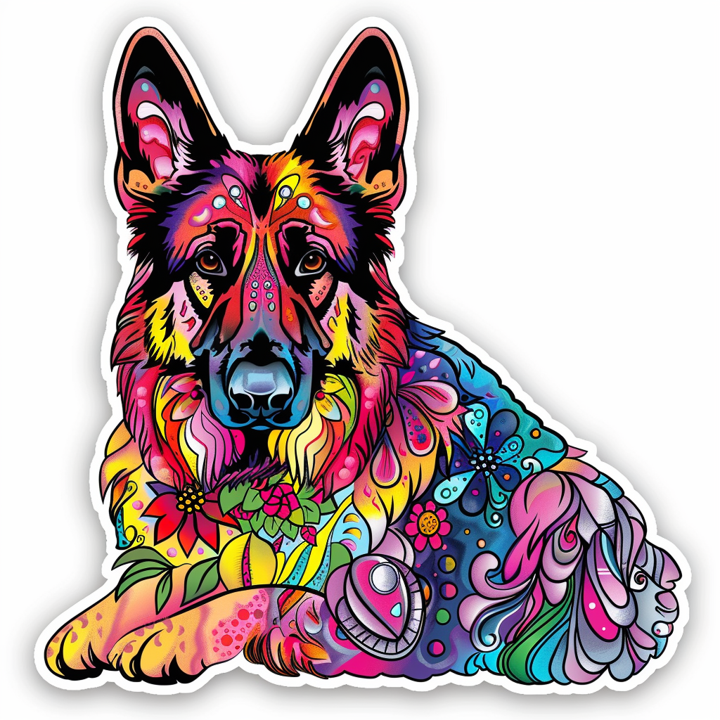 German Shepherd Dog Vinyl Decal Sticker for Car, Laptop, Tumbler and more # F011378