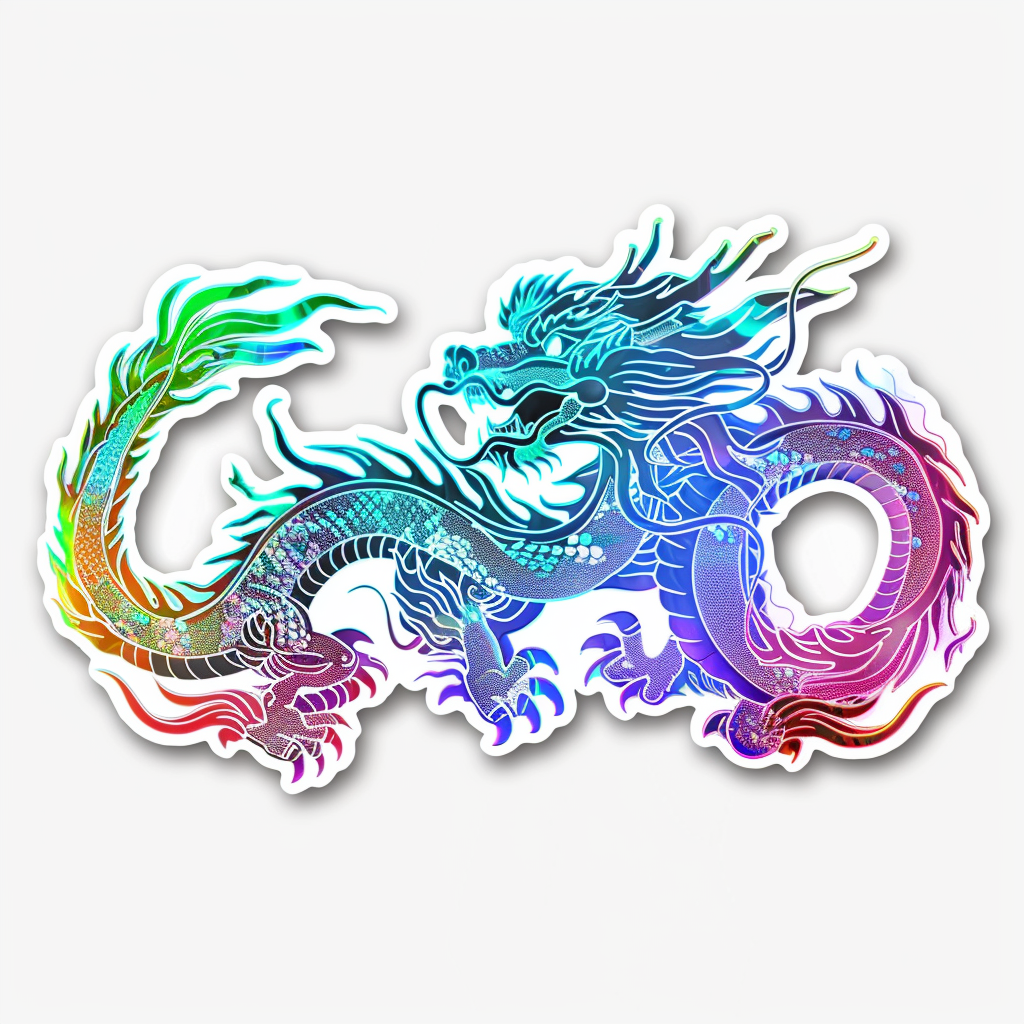 Sticker of a Dragon majestic Expressive surreal Vinyl Decal Sticker for Car, Laptop, Tumbler and more # F019171