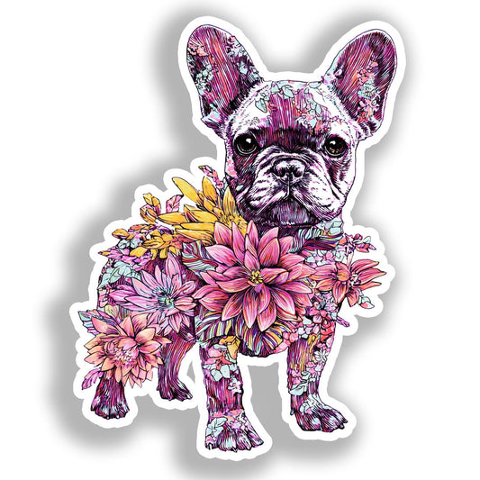 French Bulldog Dog Vinyl Decal Sticker for Car, Laptop, Tumbler and more # A019623-4" x 4"