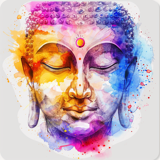 Sticker of a Buddha majestic Expressive surreal Vinyl Decal Sticker for Car, Laptop, Tumbler and more # F016830