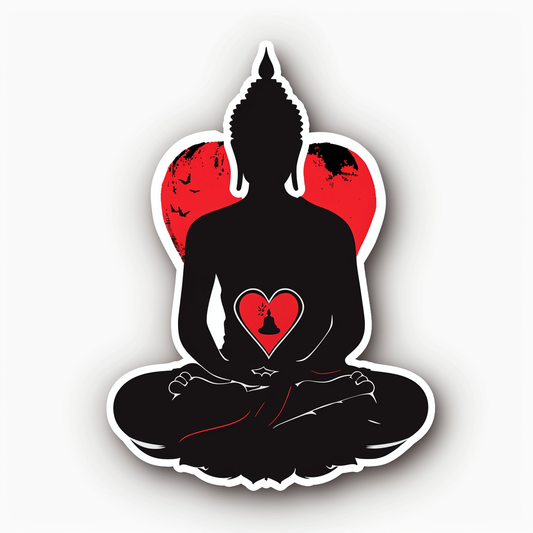 Buddha majestic Expressive surreal Vinyl Decal Sticker for Car, Laptop, Tumbler and more # F017097