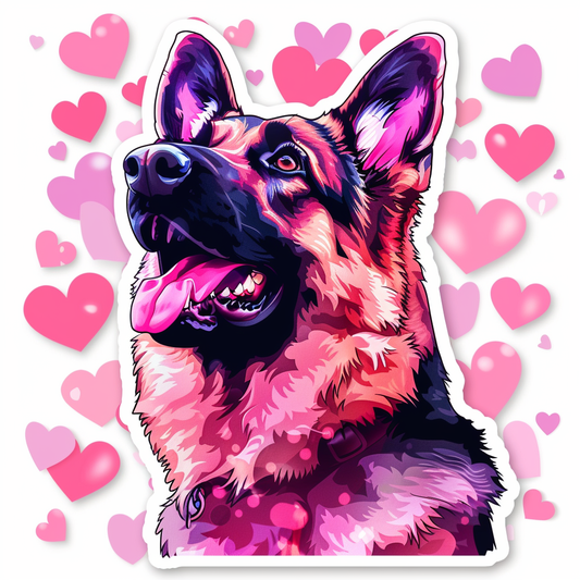 German Shepherd Dog Vinyl Decal Sticker for Car, Laptop, Tumbler and more # F011398