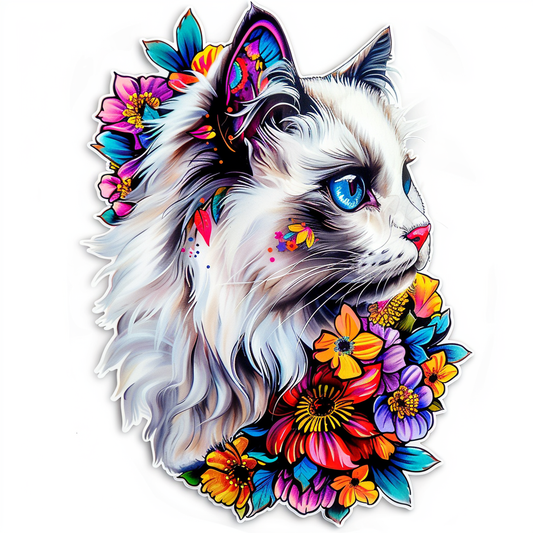 Ragdoll Cat Vinyl Decal Sticker for Car, Laptop, Tumbler and more # F010156