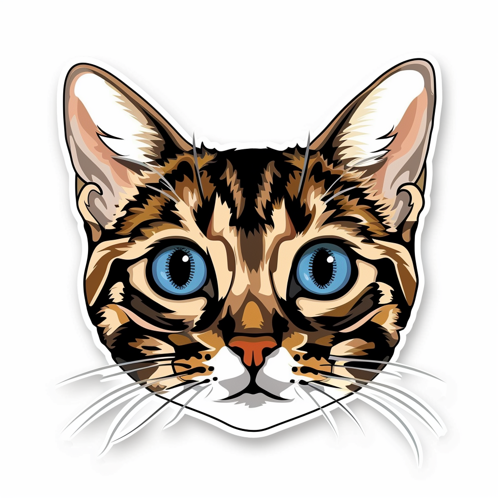 Bengal cat Vinyl Decal Sticker for Car, Laptop, Tumbler and more # F08027
