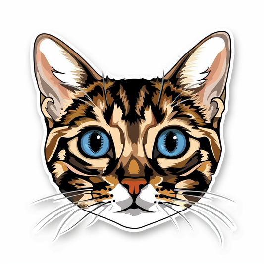 Bengal cat Vinyl Decal Sticker for Car, Laptop, Tumbler and more # F08027