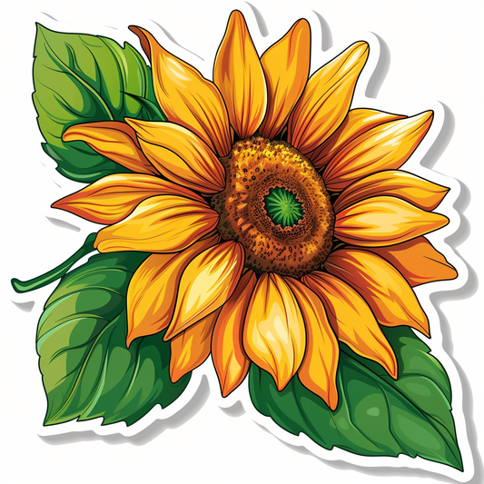 Sunflower flower majestic Expressive surreal Vinyl Decal Sticker for Car, Laptop, Tumbler and more # F022922