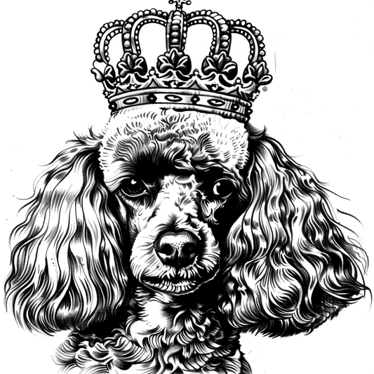 Poodle Dog crowned Vinyl Decal Sticker for Car, Laptop, Tumbler and more # F012553