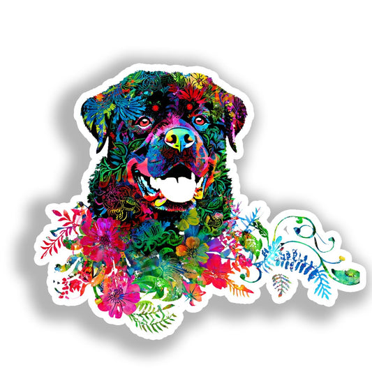 Rottweiler Dog Vinyl Decal Sticker for Car, Laptop, Tumbler and more # A018028-4" x 4"