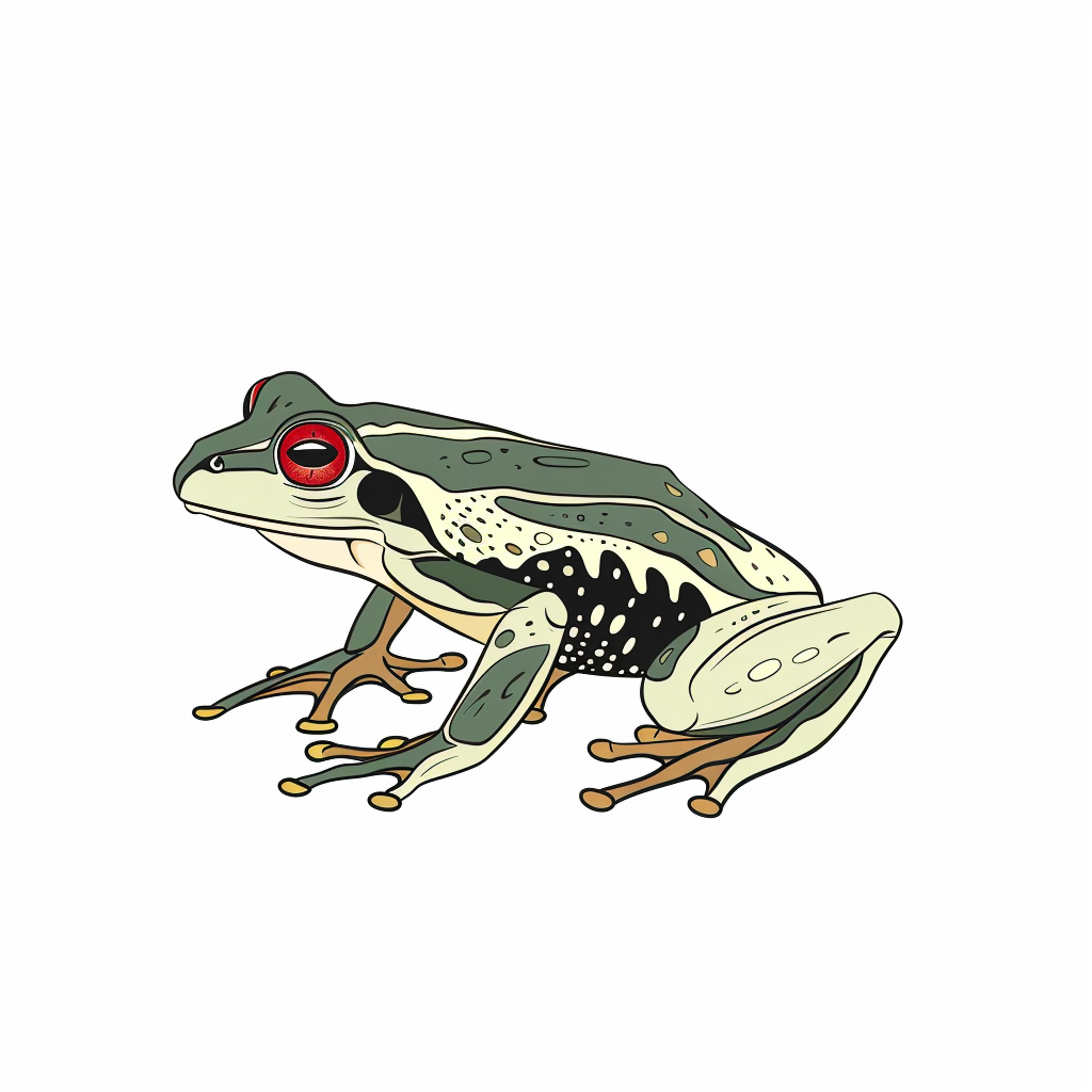 Sticker of a Frog majestic Expressive surreal Vinyl Decal Sticker for Car, Laptop, Tumbler and more # F016775