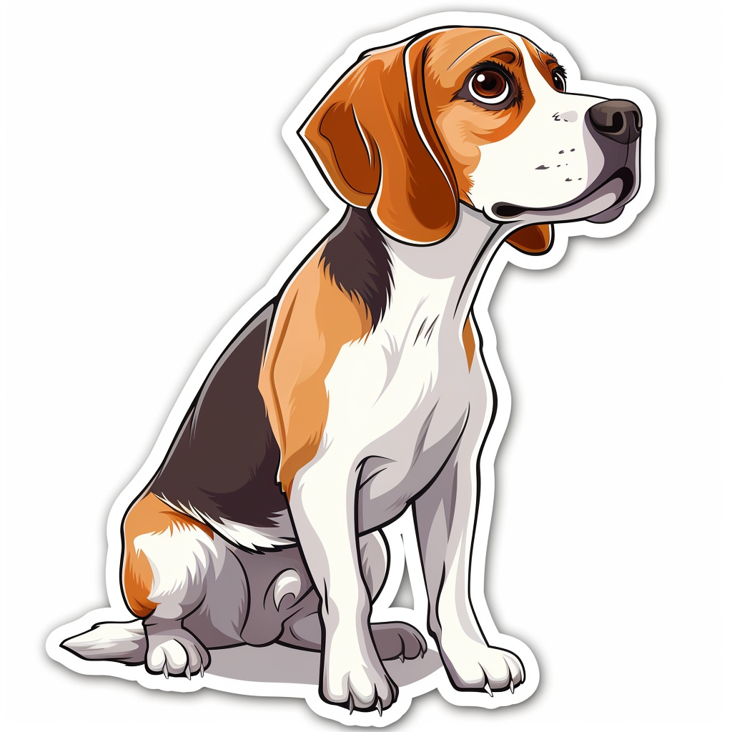 Beagle dog Vinyl Decal Sticker for Car, Laptop, Tumbler and more # F011763