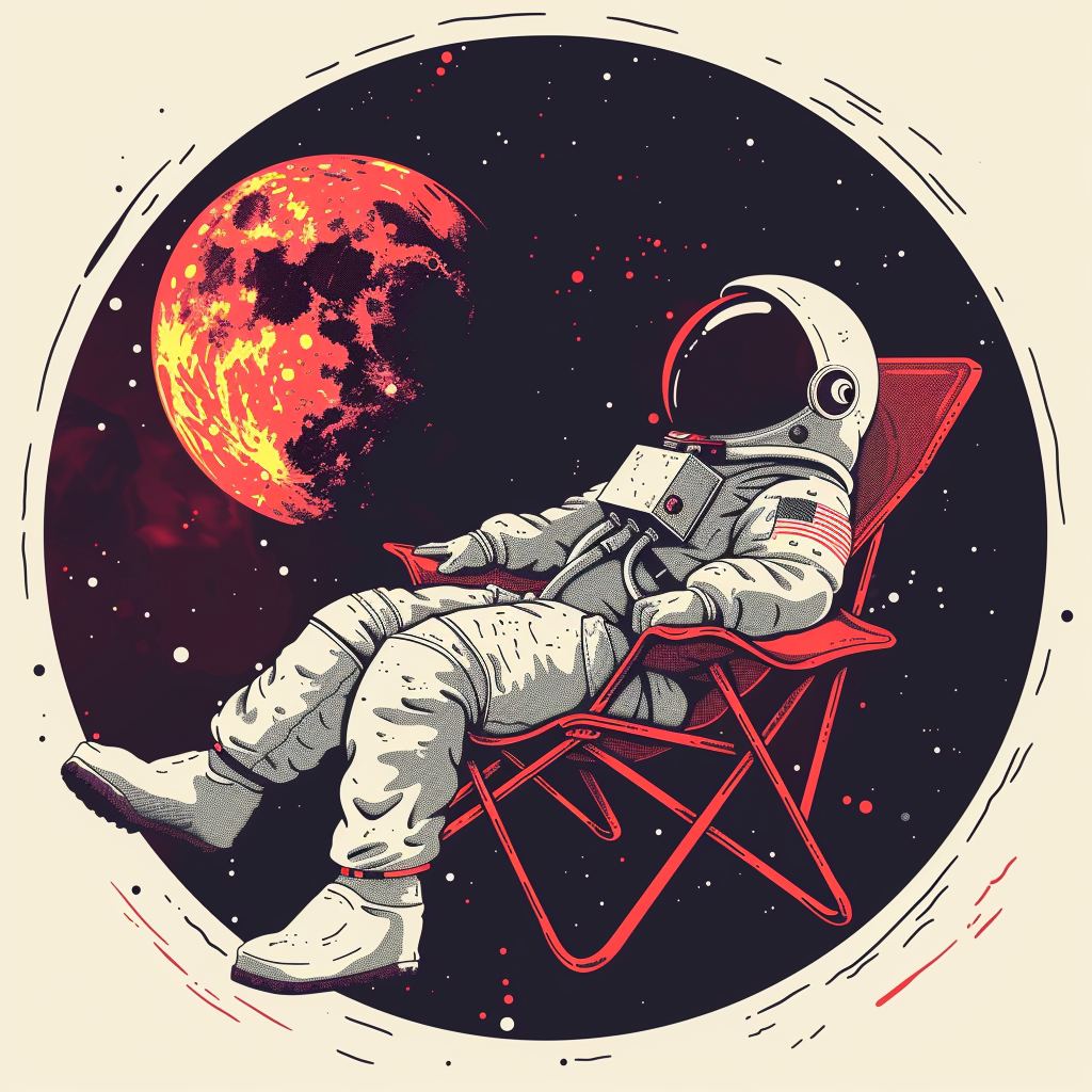 Astronaut majestic Expressive surreal Vinyl Decal Sticker for Car, Laptop, Tumbler and more # F016985