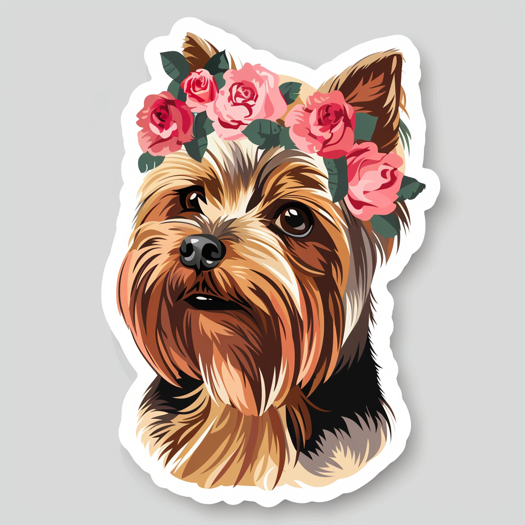 Yorkshire Terrier Dog Vinyl Decal Sticker for Car, Laptop, Tumbler and more # F07699