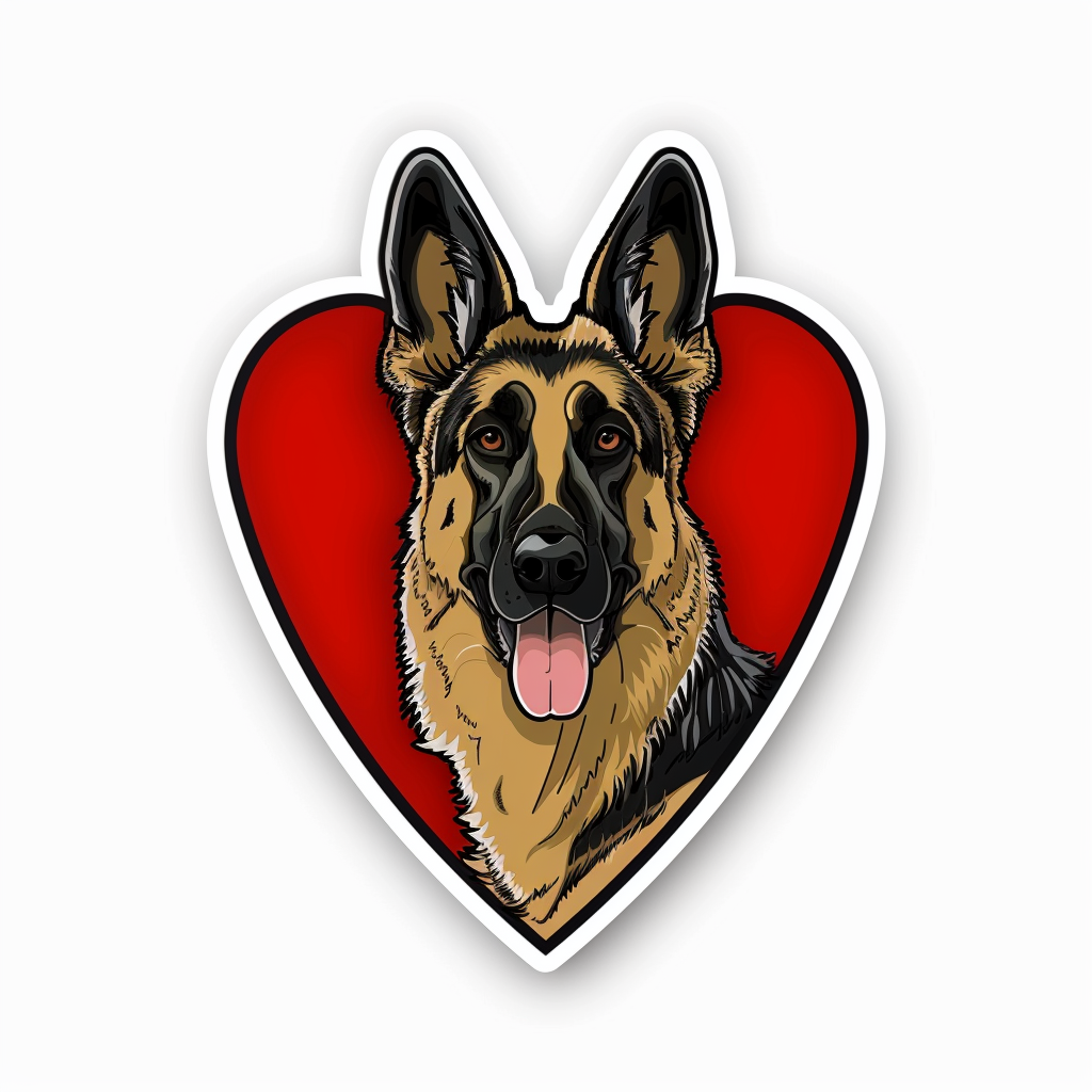 German Shepherd Dog Vinyl Decal Sticker for Car, Laptop, Tumbler and more # F011400