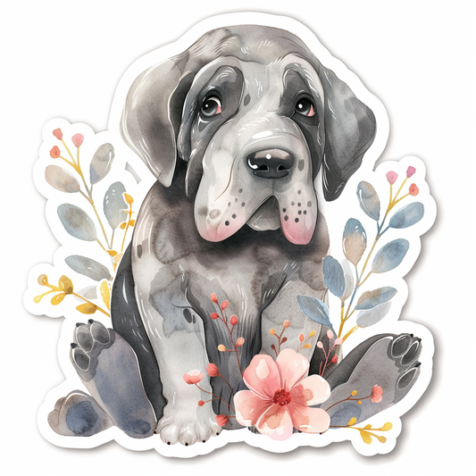 Great Dane Dog Expressive surreal Vinyl Decal Sticker for Car, Laptop, Tumbler and more # F022864