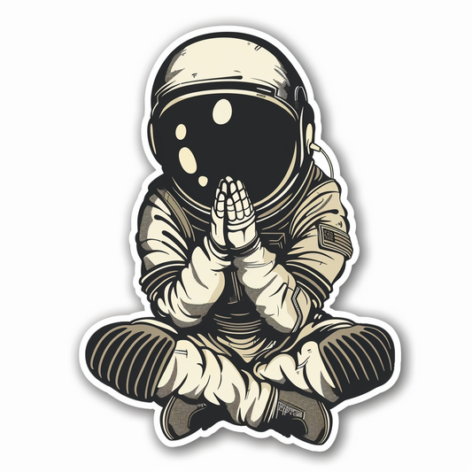 Astronaut majestic Expressive surreal Vinyl Decal Sticker for Car, Laptop, Tumbler and more # F016931