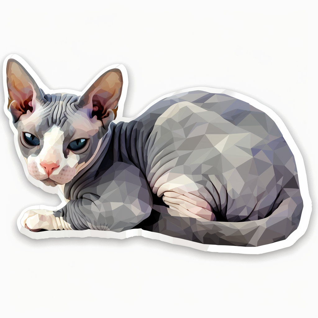 Sphynx Cat Vinyl Decal Sticker for Car, Laptop, Tumbler and more # F010030