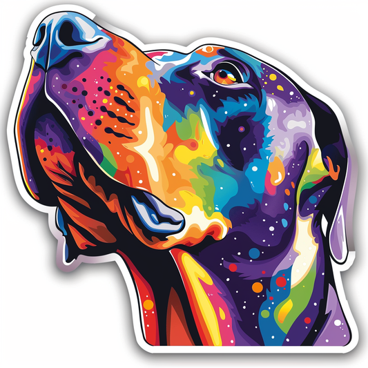 Adorable Great Dane Dog Expressive surreal Vinyl Decal Sticker for Car, Laptop, Tumbler and more # F017756
