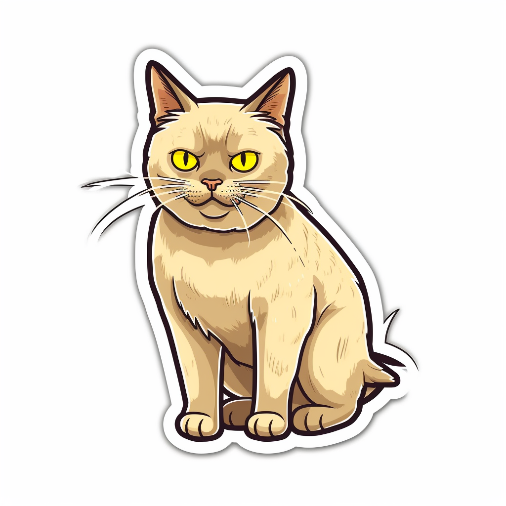 Burmese Cat Vinyl Decal Sticker for Car, Laptop, Tumbler and more # F010777
