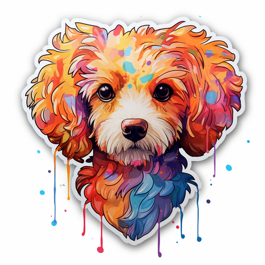 Poodle dog Heartcore Vinyl Decal Sticker for Car, Laptop, Tumbler and more # F012251
