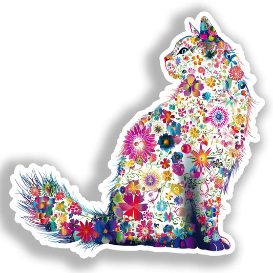 Norwegian Forest Cat Vinyl Decal Sticker for Car, Laptop, Tumbler and more # A019284-4" x 4"