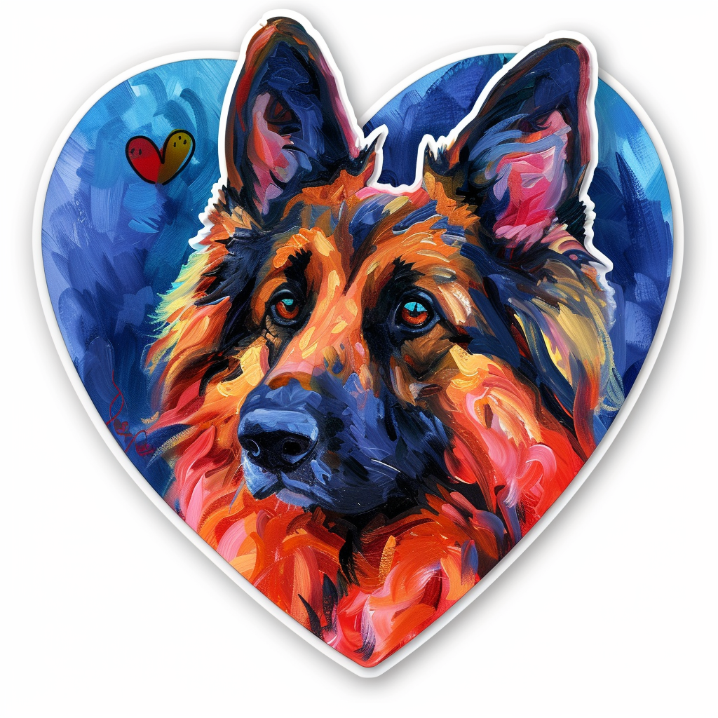 German Shepherd Dog Vinyl Decal Sticker for Car, Laptop, Tumbler and more # F011381