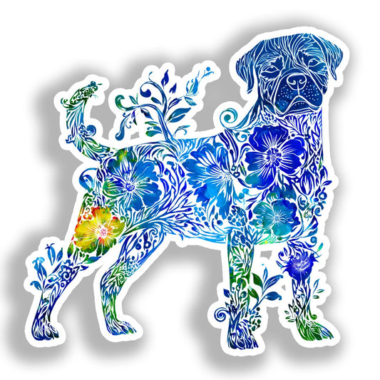 Rottweiler Dog Vinyl Decal Sticker for Car, Laptop, Tumbler and more # A018080-4" x 4"