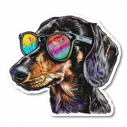 Dachshund Dog Vinyl Decal Sticker for Car, Laptop, Tumbler and more # F013011