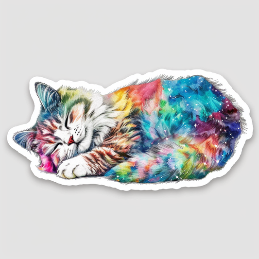 Adorable Turkish Angora Cat  Vinyl Decal Sticker for Car, Laptop, Tumbler and more # F020906-4" x 4"