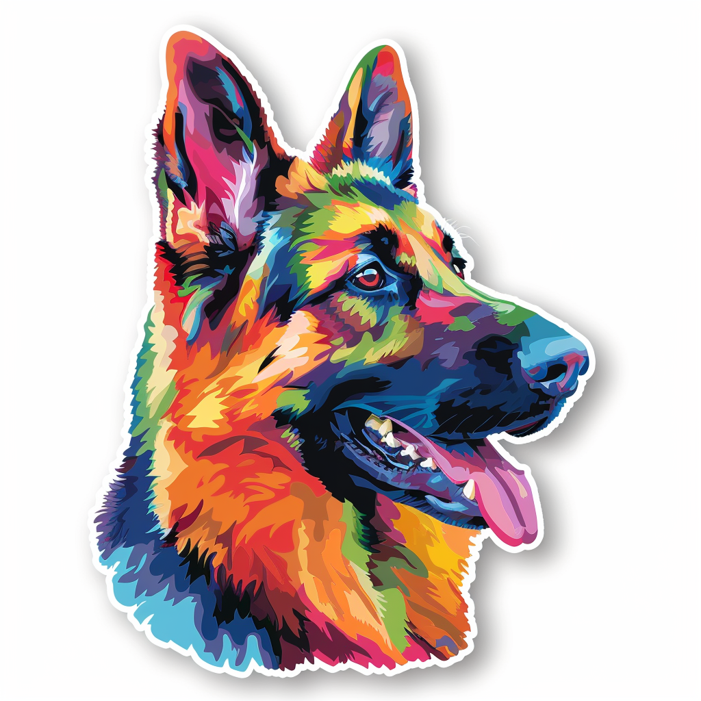 German Shepherd Dog Vinyl Decal Sticker for Car, Laptop, Tumbler and more # F011682