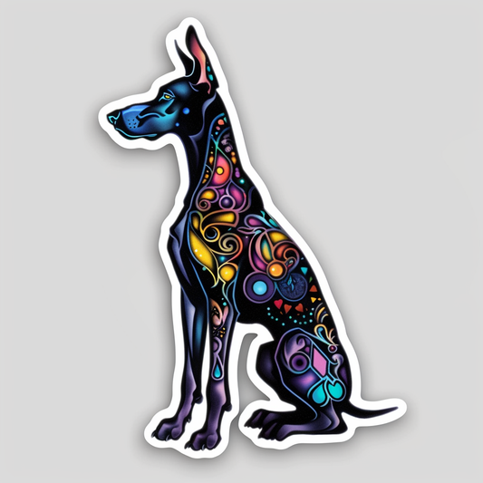Great Dane Dog Expressive surreal Vinyl Decal Sticker for Car, Laptop, Tumbler and more # F022844