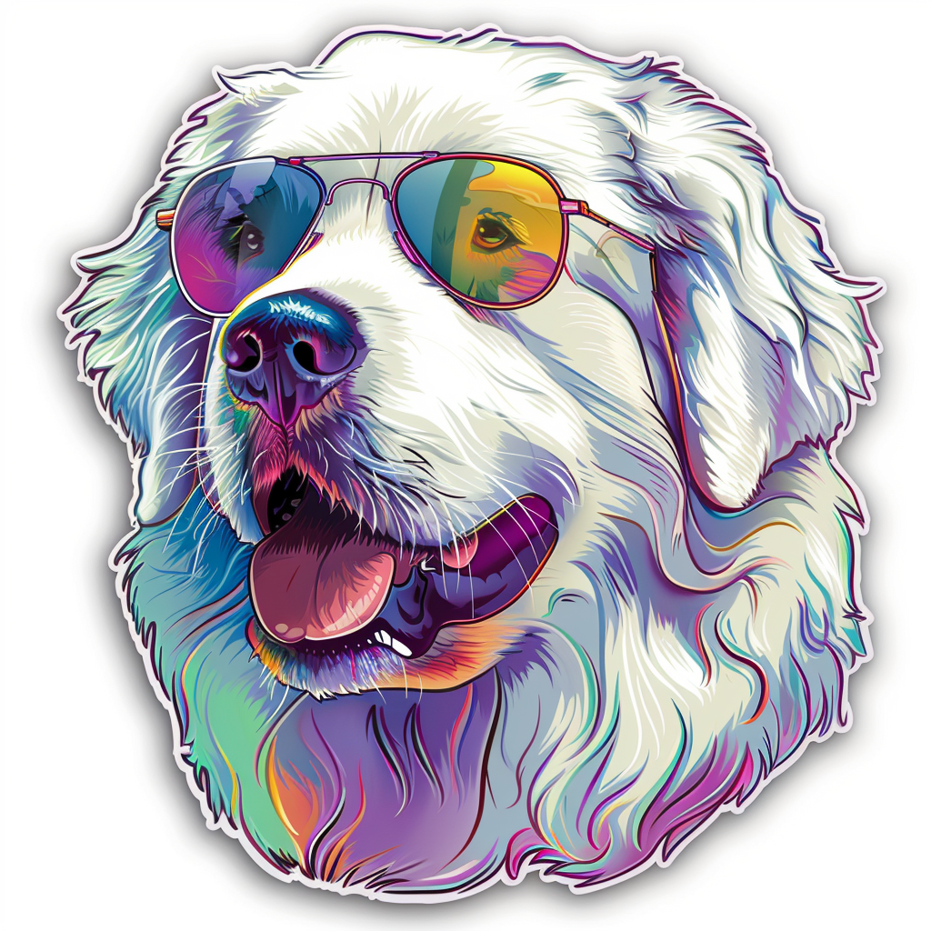 Sticker of Great Pyrenees dog  Vinyl Decal Sticker for Car, Laptop, Tumbler and more # F023594