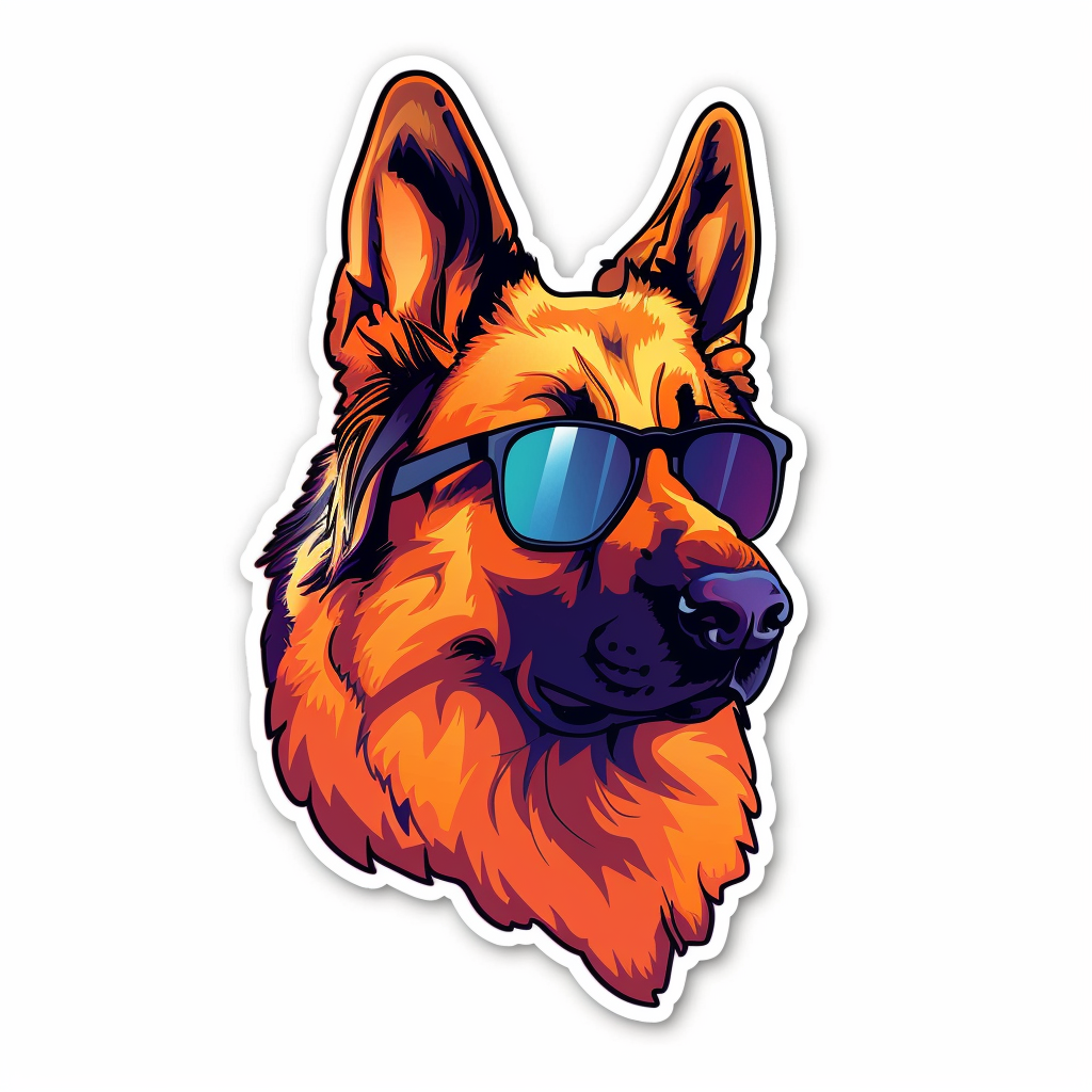 German Shepherd Dog Vinyl Decal Sticker for Car, Laptop, Tumbler and more # F011632