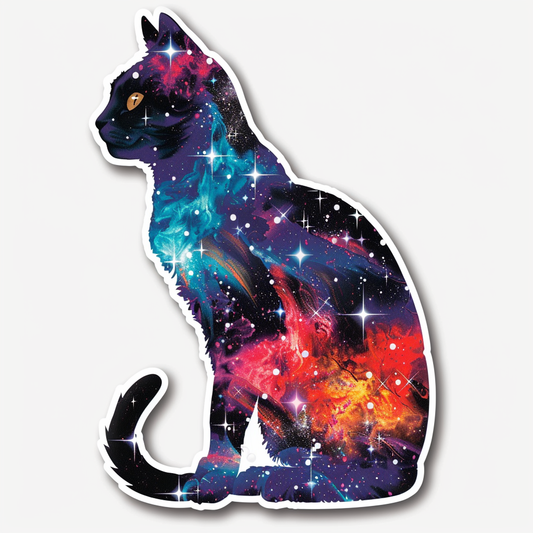 American Shorthair Cat majestic Expressive surreal Vinyl Decal Sticker for Car, Laptop, Tumbler and more # F018883