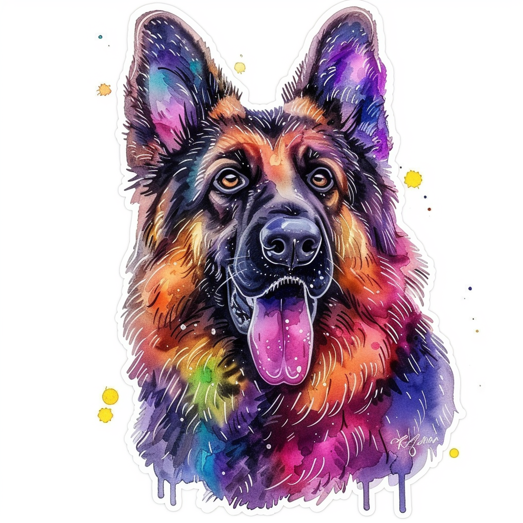 German Shepherd Dog Vinyl Decal Sticker for Car, Laptop, Tumbler and more # F011643