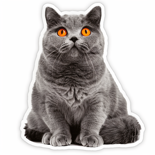 British Shorthair cat Vinyl Decal Sticker for Car, Laptop, Tumbler and more # F07998