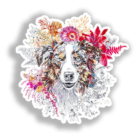 Australian Shepherd Dog Vinyl Decal Sticker for Car, Laptop, Tumbler and more # A018698-4" x 4"