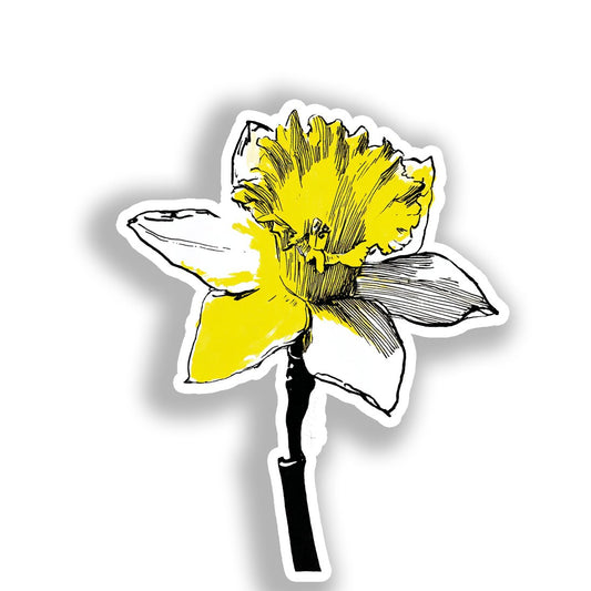 Daffodil Flower Vinyl Decal Sticker for Car, Laptop, Tumbler and more # A019731-4" x 4"