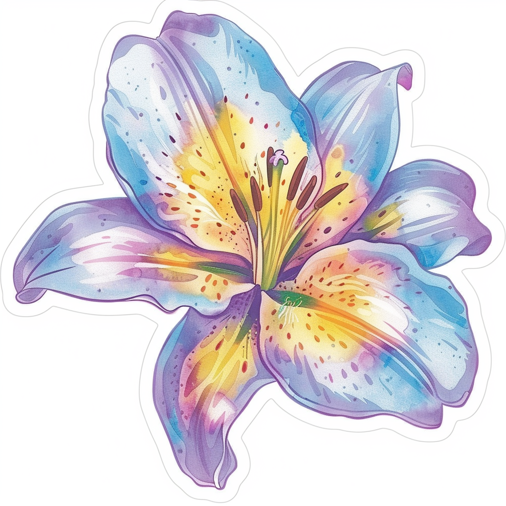 Lily flower majestic Expressive surreal Vinyl Decal Sticker for Car, Laptop, Tumbler and more # F023245