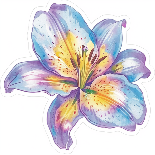 Lily flower majestic Expressive surreal Vinyl Decal Sticker for Car, Laptop, Tumbler and more # F023245