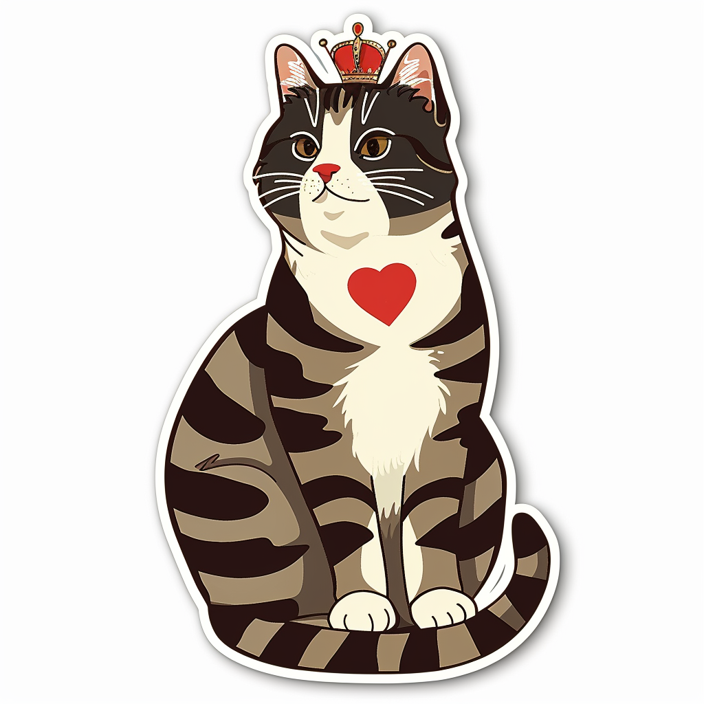 American Shorthair Cat majestic Expressive surreal Vinyl Decal Sticker for Car, Laptop, Tumbler and more # F018611