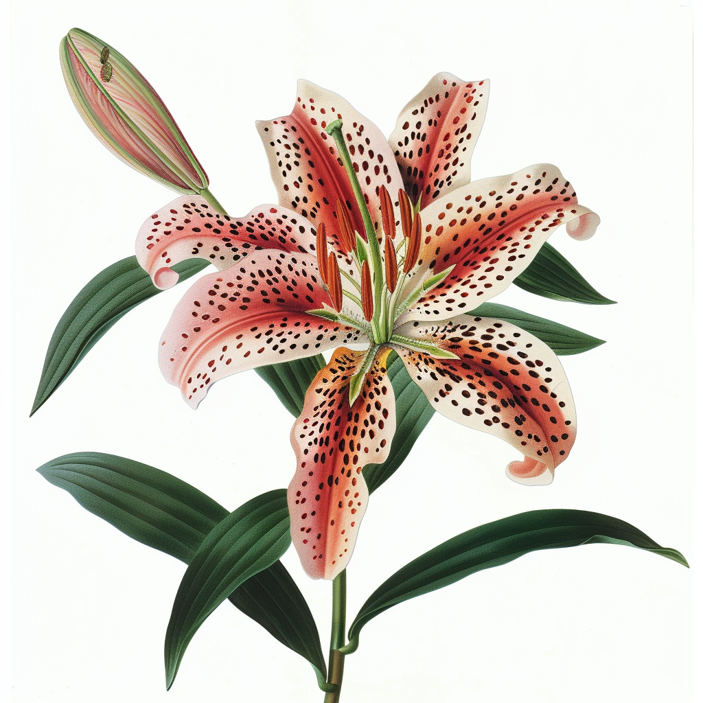 Lily flower majestic Expressive surreal Vinyl Decal Sticker for Car, Laptop, Tumbler and more # F023211