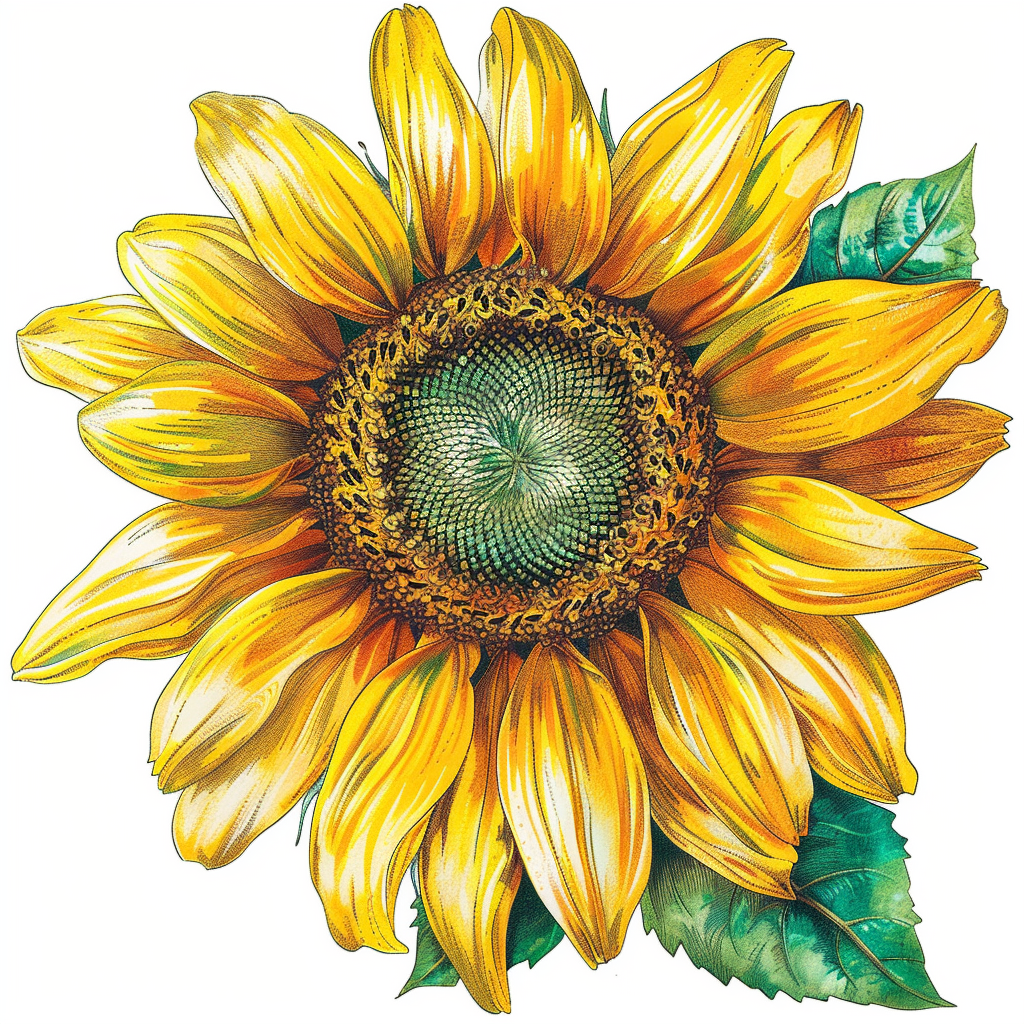 Sunflower flower majestic Expressive surreal Vinyl Decal Sticker for Car, Laptop, Tumbler and more # F023125