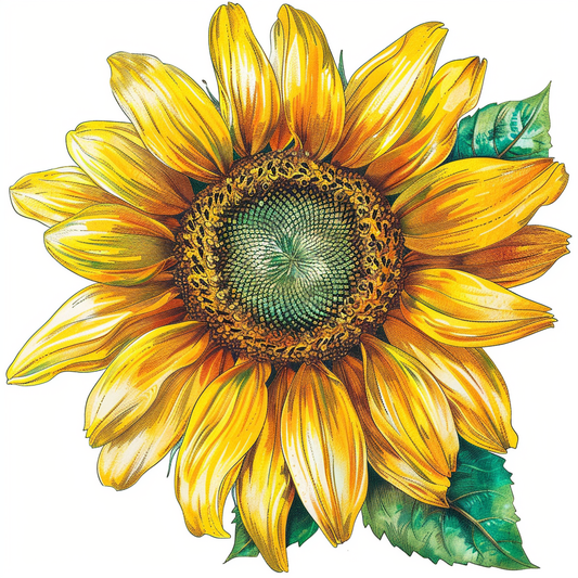 Sunflower flower majestic Expressive surreal Vinyl Decal Sticker for Car, Laptop, Tumbler and more # F023125