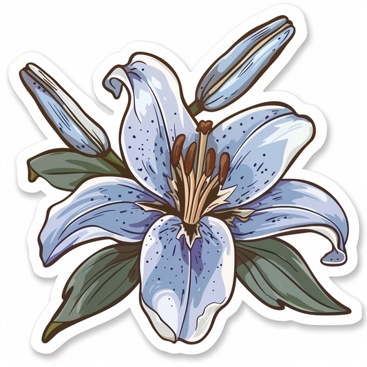 Lily flower majestic Expressive surreal Vinyl Decal Sticker for Car, Laptop, Tumbler and more # F023217
