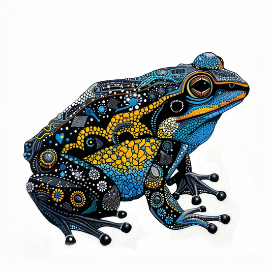 Sticker of a Frog majestic Expressive surreal Vinyl Decal Sticker for Car, Laptop, Tumbler and more # F015825