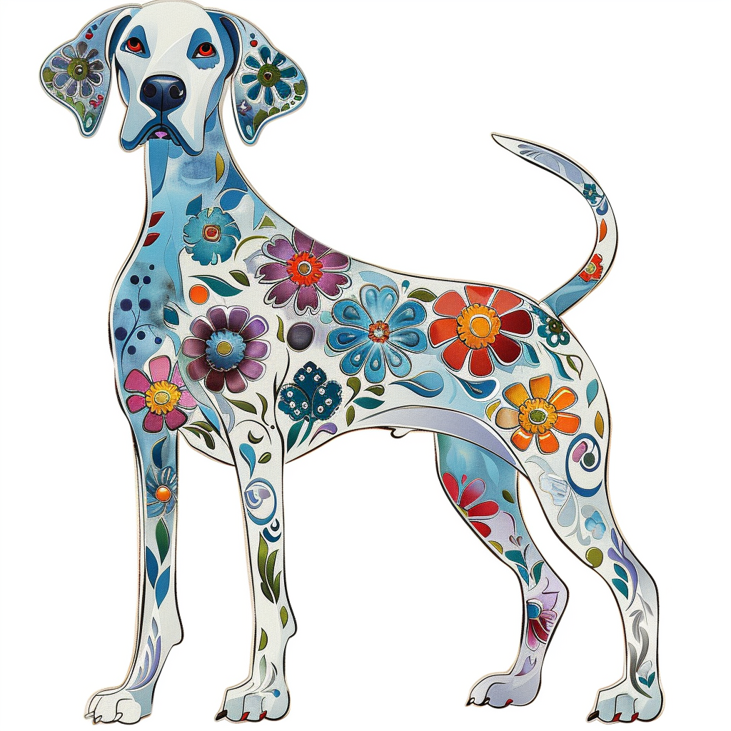 Adorable Great Dane Dog Expressive surreal Vinyl Decal Sticker for Car, Laptop, Tumbler and more # F017860