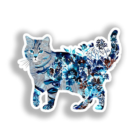 Shorthair Cat Vinyl Decal Sticker for Car, Laptop, Tumbler and more # A018766-4" x 4"