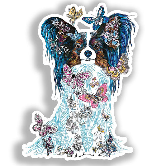 Papillon Dog Vinyl Decal Sticker for Car, Laptop, Tumbler and more # A019258-4" x 4"