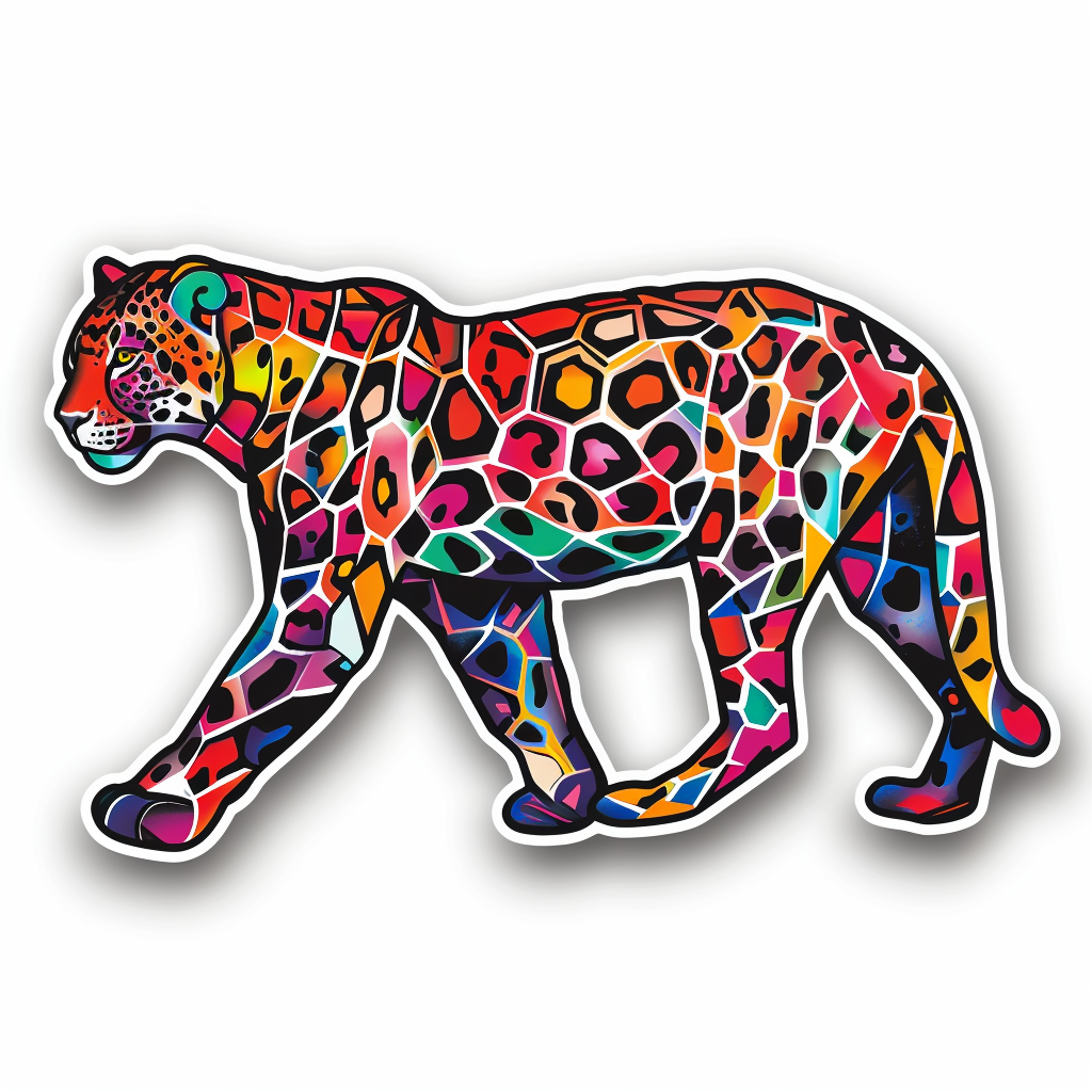 Leopard majestic Expressive surreal Vinyl Decal Sticker for Car, Laptop, Tumbler and more # F022500