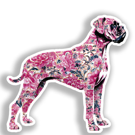 Boxer Dog Vinyl Decal Sticker for Car, Laptop, Tumbler and more # A018964-4" x 4"